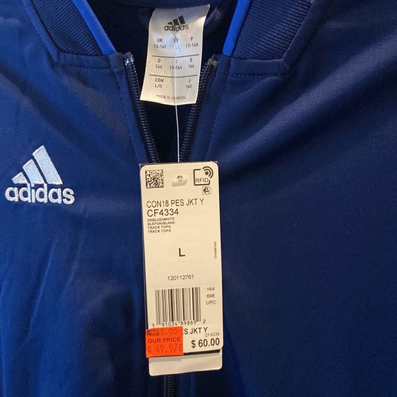 ADIDAS
Big Zip Front Iconic Tricot Jacket, Large, Dark Blue - Picture 3 of 6